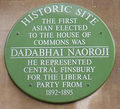 Dadabhai Naoroji plaque, Finsbury
