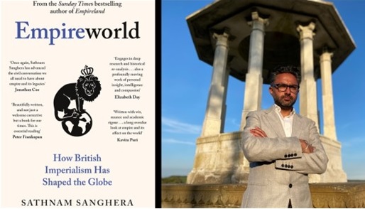 Left: Empireworld by Sathnam Sangera. Image © Author. Right: Sathnam Sangera. Image © Author.