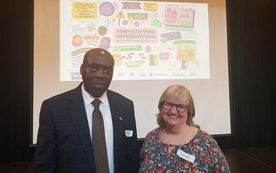 Dr Fidele Mutwarasibo is pictured with Jacqui Gage (Conference Facilitator)