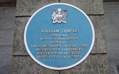 Commemorative plaque to William Temple