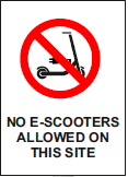 No e-scooters allowed sign