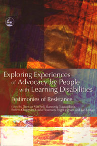 A reproduction of the Exploring Experiences of Advocacy by People with Learning Disabilities book cover