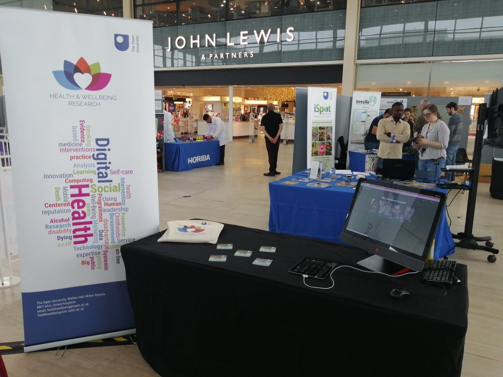 Health and Wellbeing stand at the MK Innovates Festival