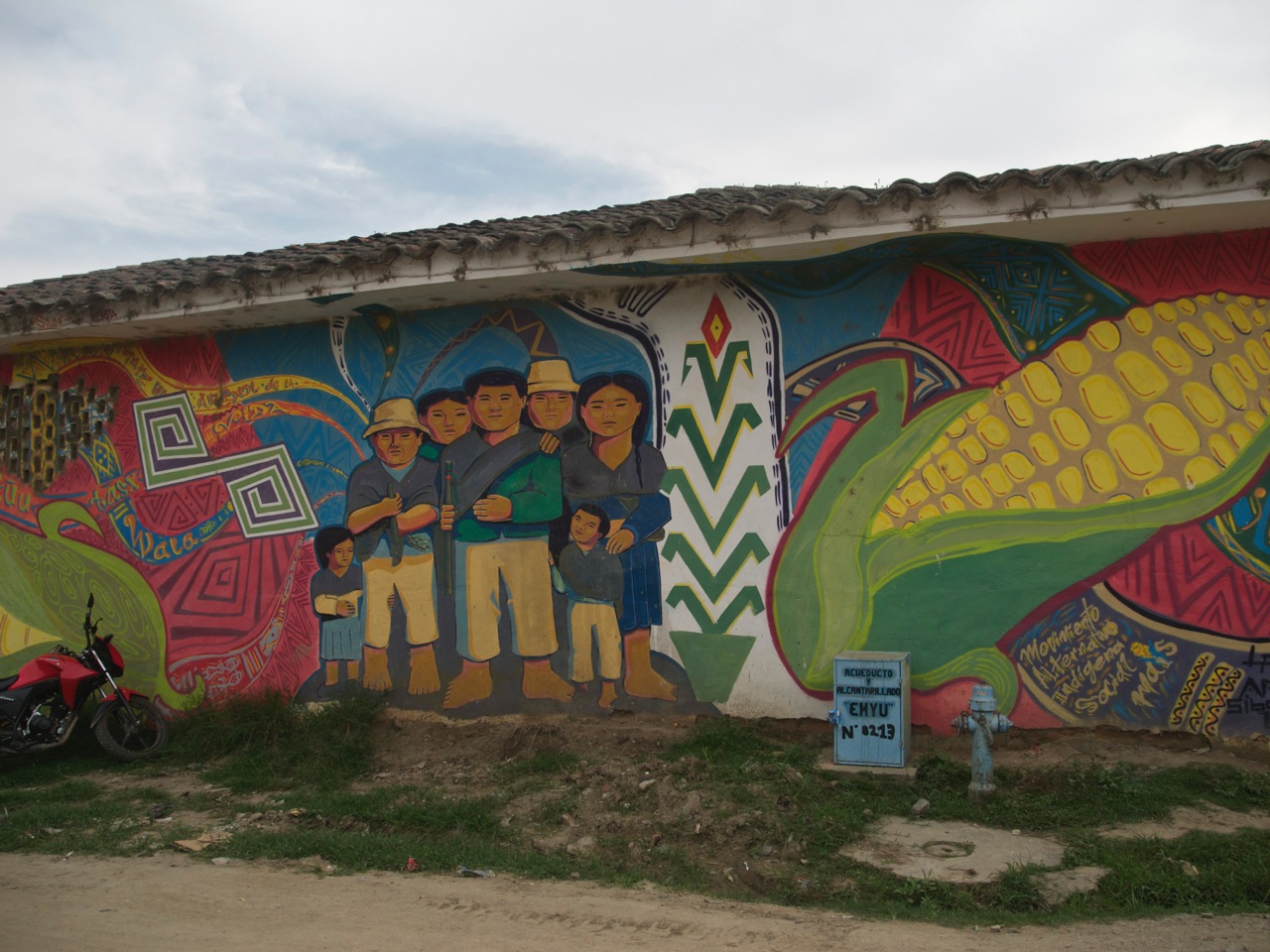 Murals in the town of Toribio, Colombia image