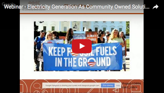 Community-owned solutions to generation of electricty: webinar image