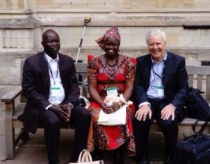 Image of Bridget Nagomoro with Michael Lopuke, Under Secretary at the South Sudan Ministry of Education, at the recent conference in Oxford