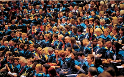 a crowd of graduates