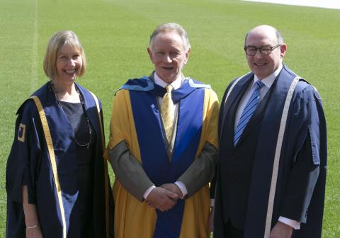 Professor Hazel Rymer, Phil Coulter, Doctor of the University and John D’Arcy 