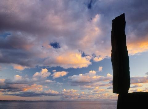 Balancing Rock, Long Island, Nova Scotia, Canada.  CREDIT Darwin Wiggett / All Canada Photo / Universal Images Group Rights Managed / For Education Use Only