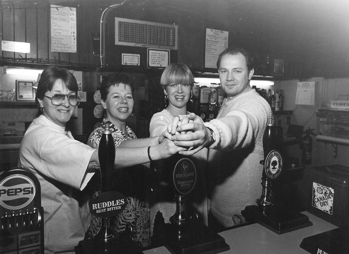 Cellar Bar staff in 1995
