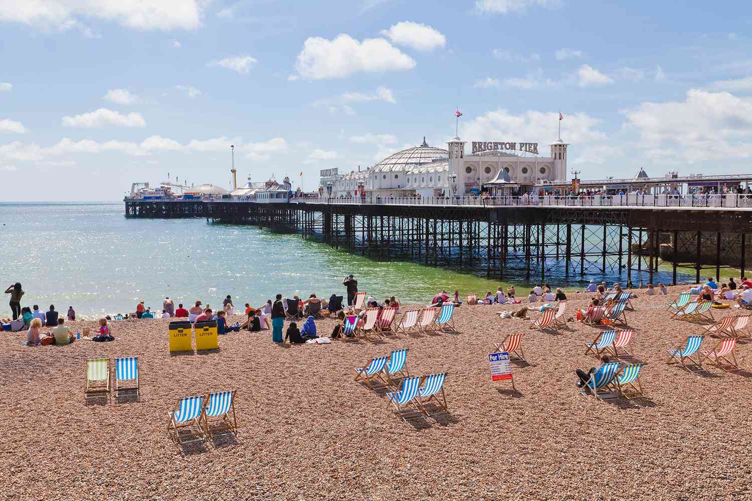 View of Brighton Pier from the beach