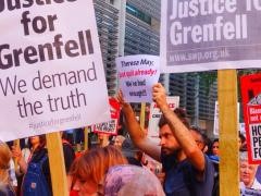 Grenfell signs for justice