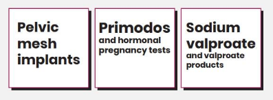 Primodos, Sodium valproate and Pelvic mesh implants banner