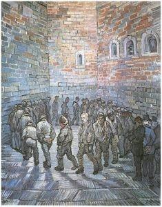 Prisoners’ Round, painted by Vincent van Gogh, February 1890.