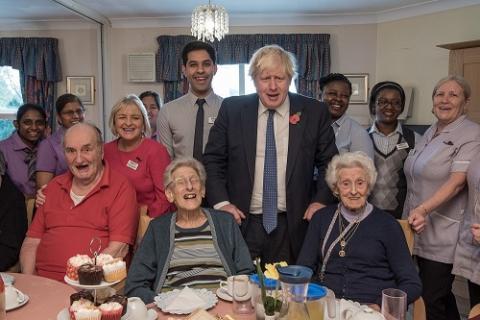 Boris Johnson in care home