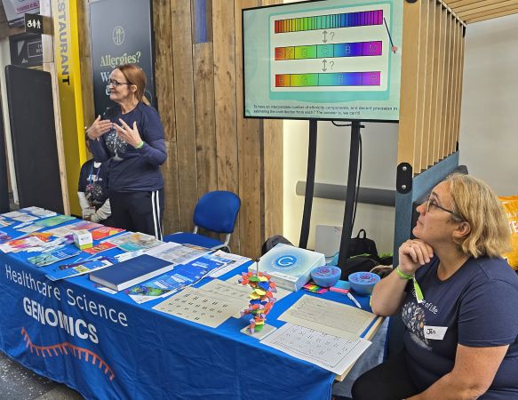 British Science Festival cas gmsa table