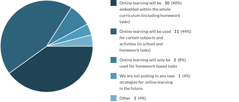 Figure 17 - What strategies are you putting in place in your school for online learning in the future?