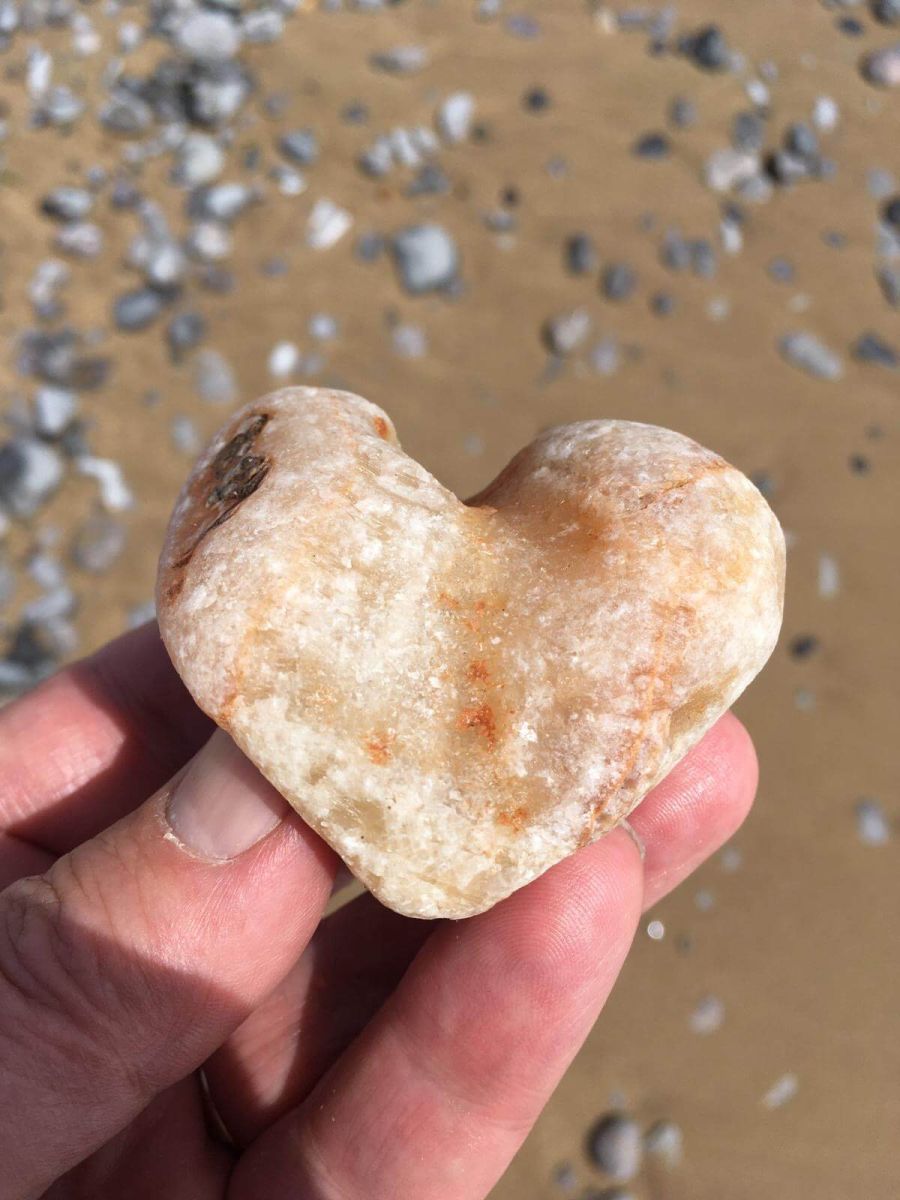 A stone found while walking on the beach in Swansea