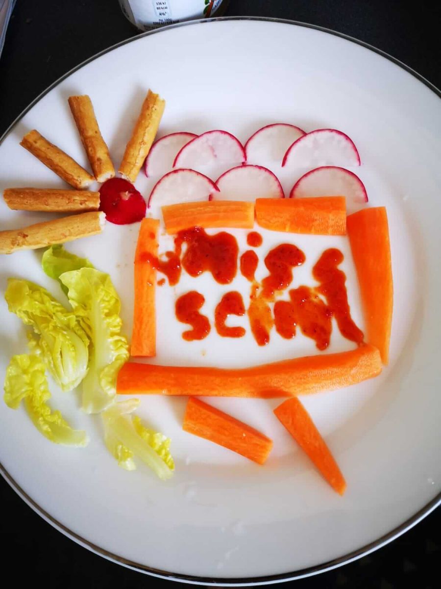 Two boys enjoy being creative with food during lockdown in Wales