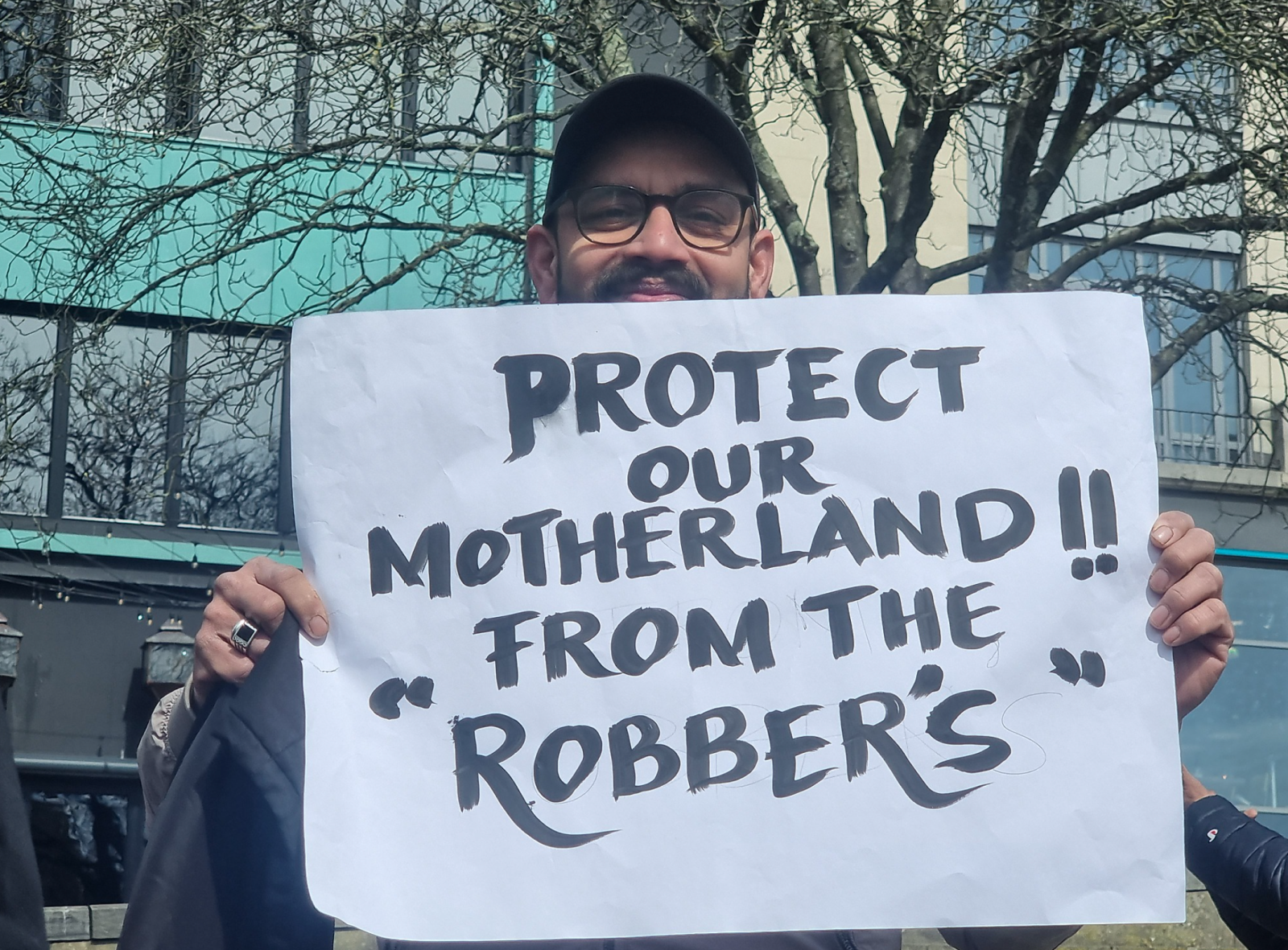 protest held in Swansea in solidarity with the people of Sri Lanka