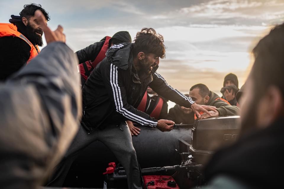 refugees and live boat