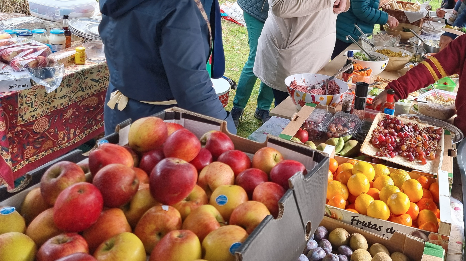 Fruits stands in open market