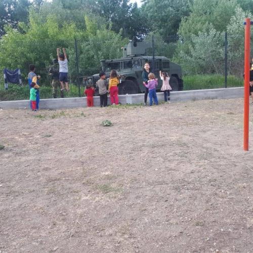 children spend time at the camp during quarantine