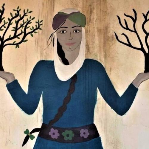 Kurdish women mural picture