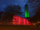 Guildhall lit up for Swansea City of Sanctuary