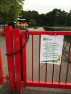 playground with locked gate