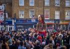 Amal with crowds in Deptford Market