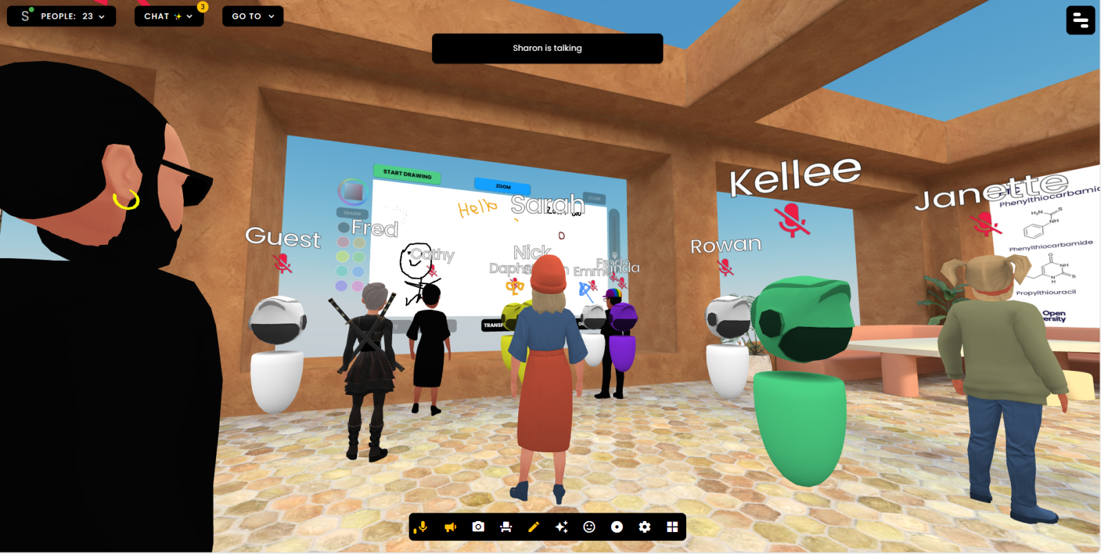 Screenshot of the Virtual Reality session from the eSTEeM Annual Conference 2025