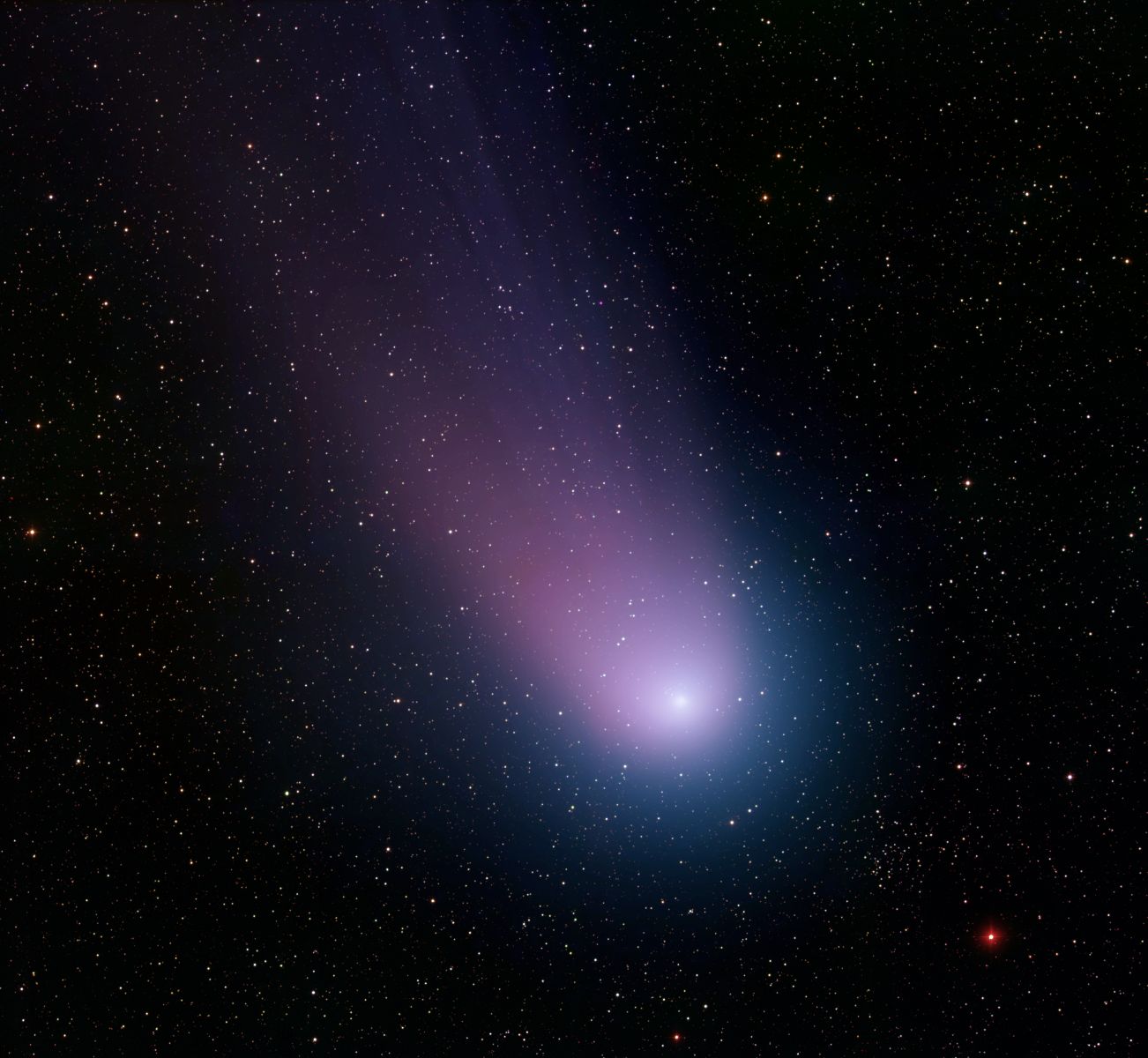 Image of comet NEAT taken by the Kitt Peak National Observatory in Arizona, USA