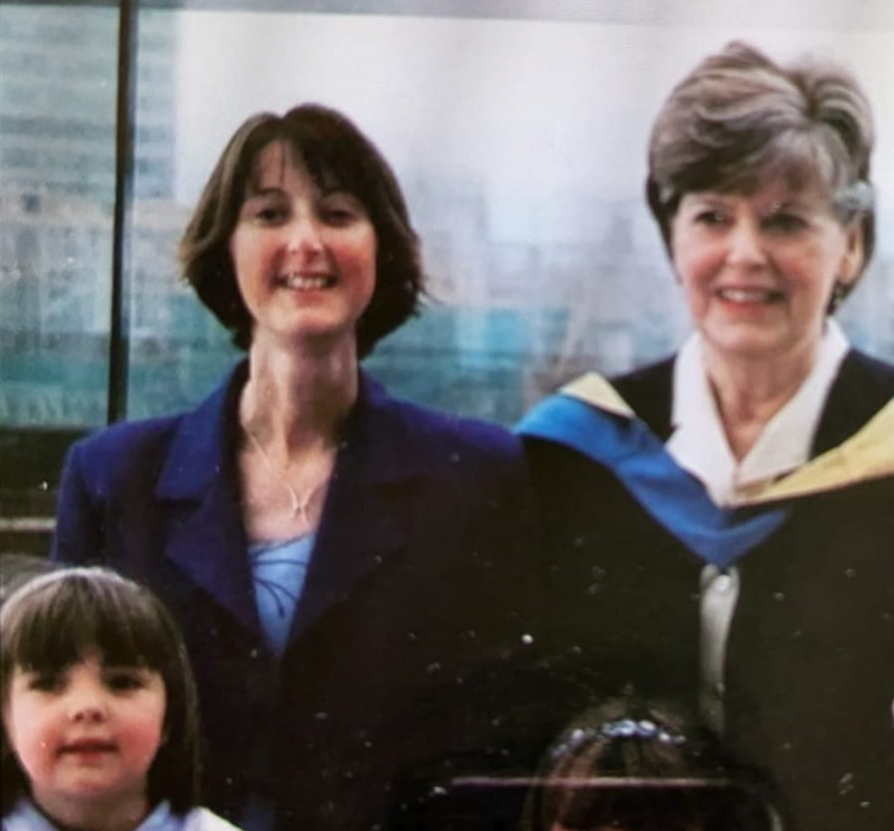 Recent Open University graduate Charlotte at a young age with her mum, Lindsay Nicol and grandmother, Mary Glover