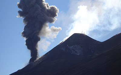 An active volcano