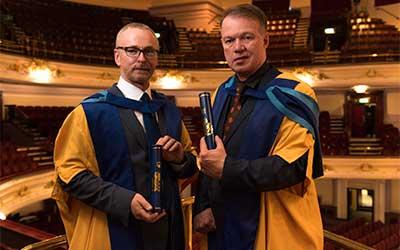 OU Honorary Graduates Andy Scott and Edwyn Collins