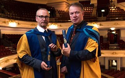 OU Honorary Graduates Andy Scott and Edwyn Collins