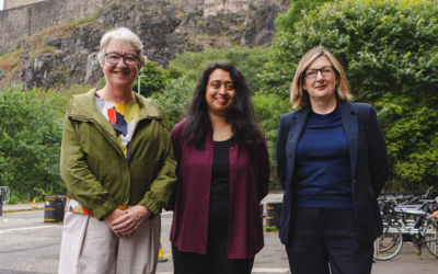 Left to right: Susan Stewart (The Open University), Yasmin Sulaiman (CodeBaseTechscaler), and Jane Grant (The Open University)