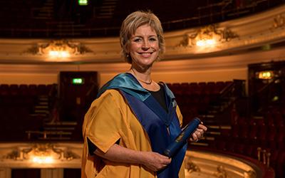 Sally Magnusson, OU Honorary Graduate and founder of the charity Playlist for Life