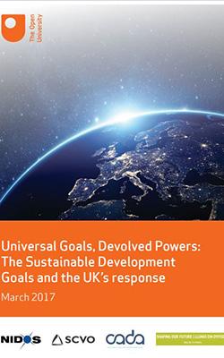 Universal goals and sustainable development report cover