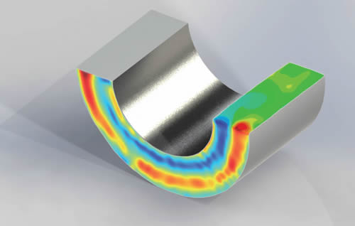 Enhanced image of stress in metal