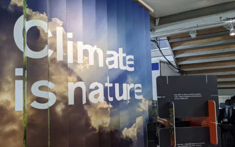 Event poster which reads 'climate is nature; nature is climate'.
