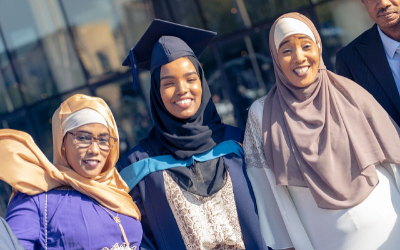  Students at graduation ceremony in Cardiff