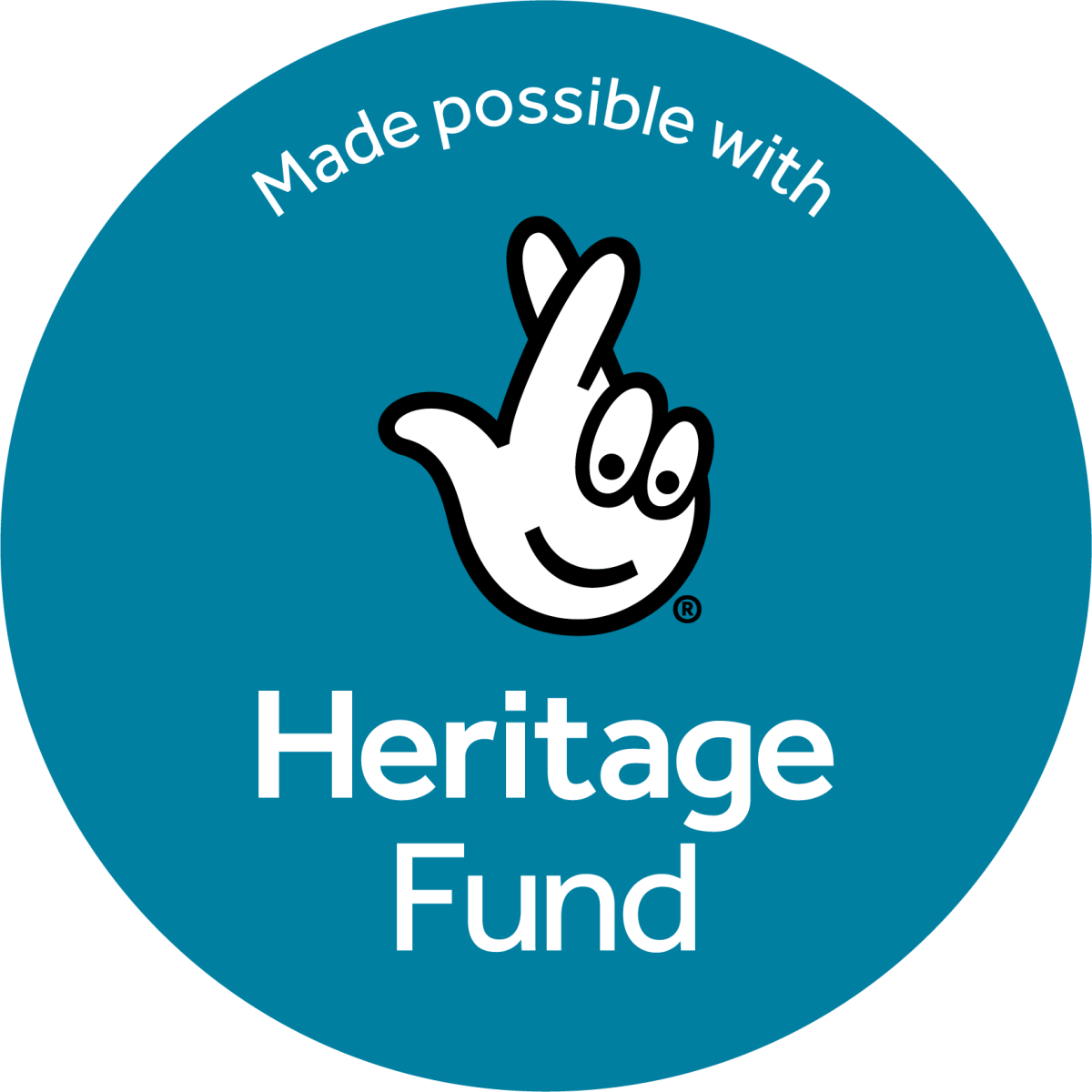 'Made possible with Heritage Fund' logo